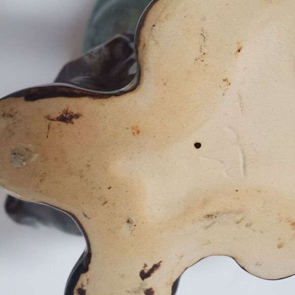 VTG Majolica Planter Chinese Elephant Trio Good Luck Symbol Rich Glaze MED Size - Picture 8 of 8